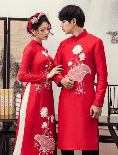 Mẫu áo dài cưới  cách tân Việt Nam hiện đại