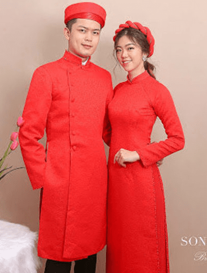 Mẫu áo dài cưới  cách tân Việt Nam hiện đại